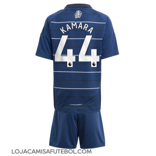 Camisa de Futebol Aston Villa Boubacar Kamara #44 Equipamento Alternativo Infantil 2024-25 Manga Curta (+ Calças curtas)